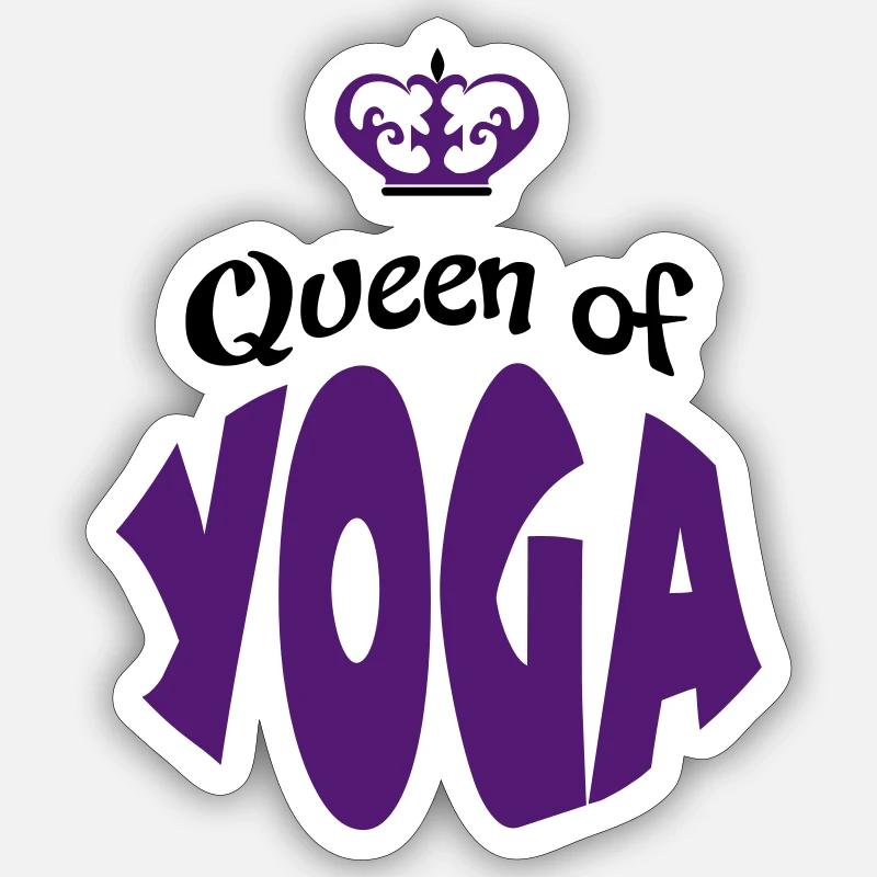 yoga - Sticker taille S (10 x 10 cm) - blanc mat