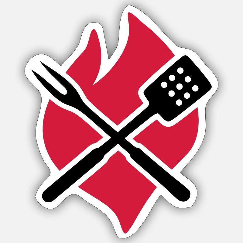 Griller - Sticker taille S (10 x 10 cm) - blanc mat