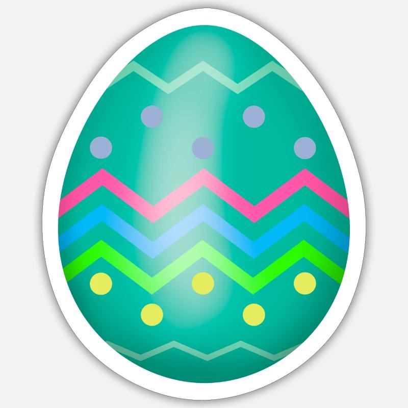 Osterei - Sticker Größe S (10 x 10 cm) - Mattweiß