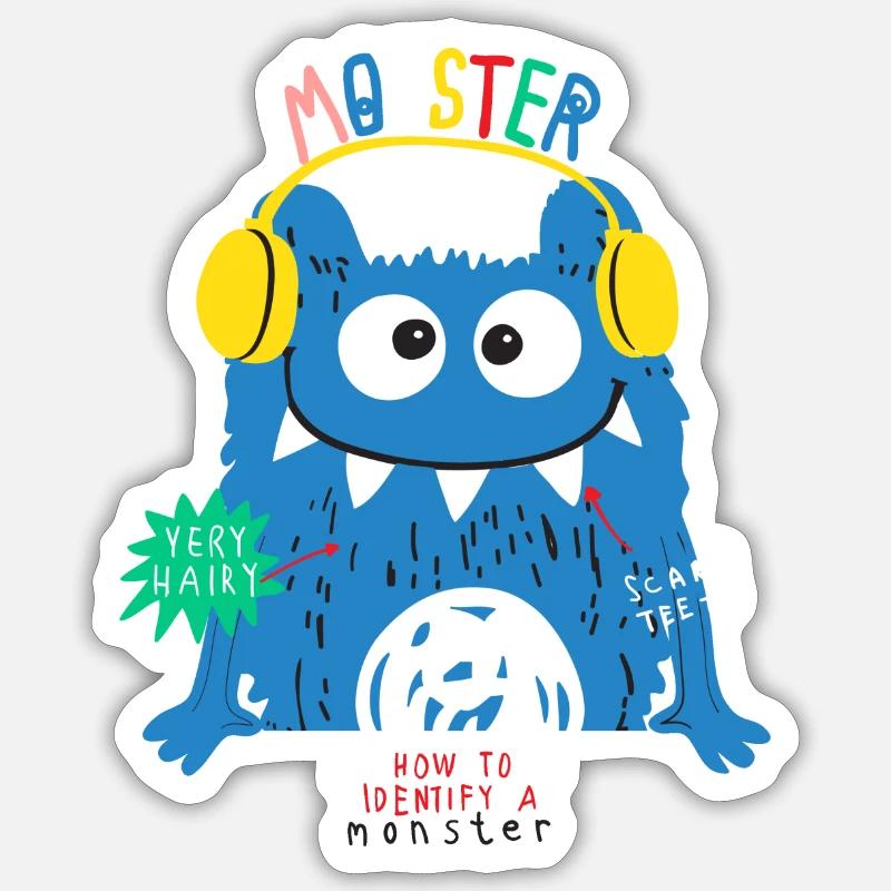 How to Identify a Monster - Sticker size S (10 x 10 cm) - white matte