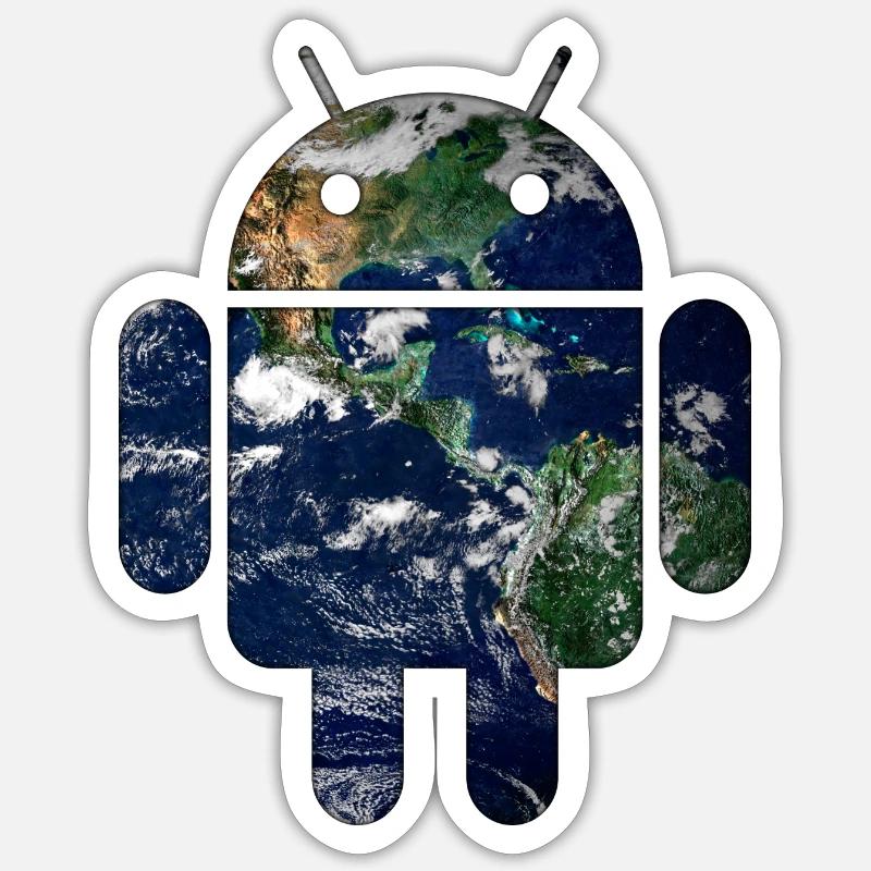 Androïde Sticker taille S (10 x 10 cm)
