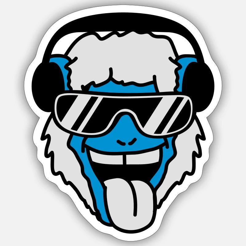 Cool Monkey - Sticker size S (10 x 10 cm) - white matte
