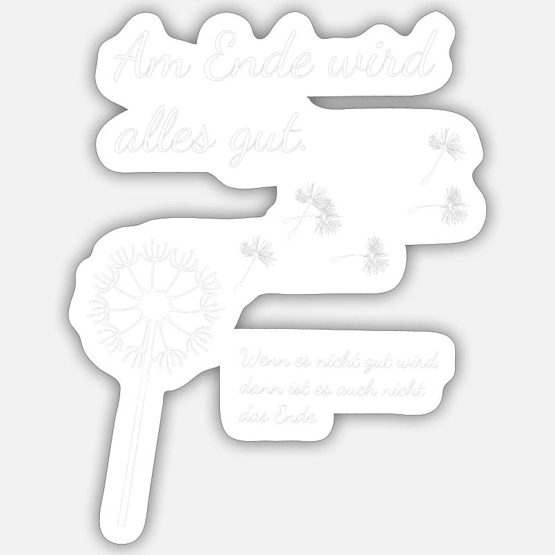 Everything will be fine - Sticker size S (10 x 10 cm) - white matte