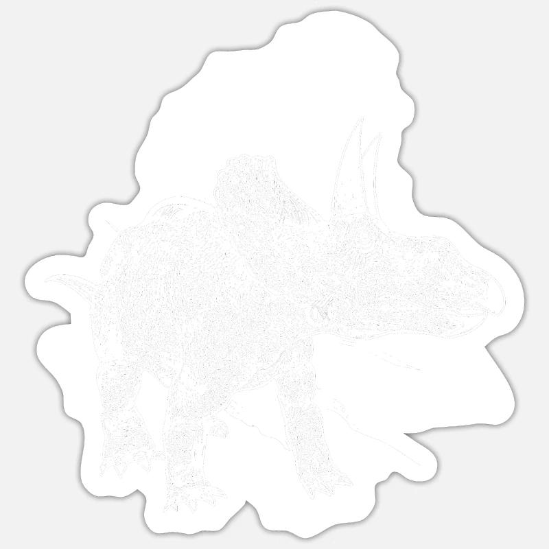 Diceratops herbivore dinosaur gift Sticker size S (10 x 10 cm)