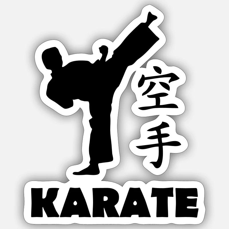 karate - Sticker Größe S (10 x 10 cm) - Mattweiß