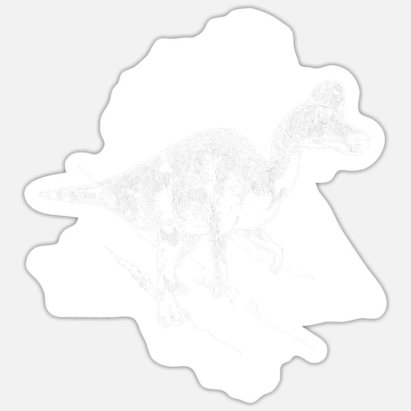 Dinosaurier Dinoliebe Hadrosaurus Urzeit Asteroid Sticker Größe S (10 x 10 cm)