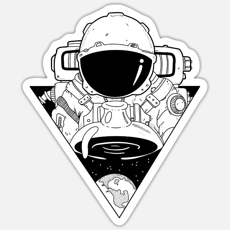 astronaut - Sticker size S (10 x 10 cm) - white matte