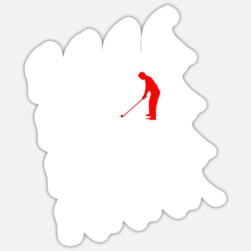 Golf Geschenk Golfschwung Golfplatz sei anders Sticker Größe S (10 x 10 cm)