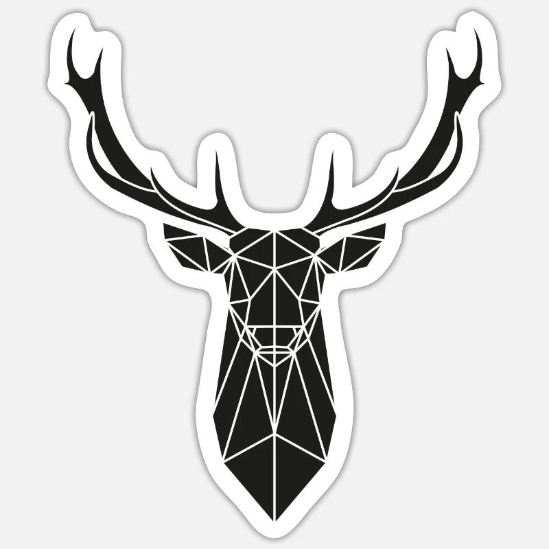 Polygon Hirsch Sticker Größe S (10 x 10 cm)