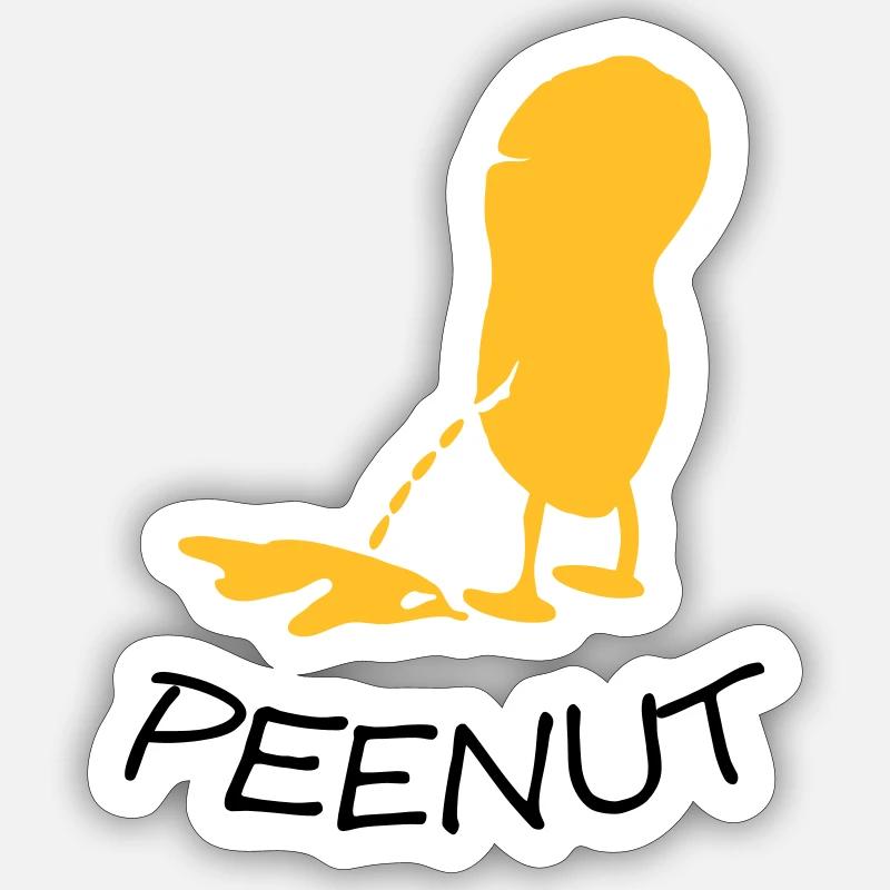 peenut - Sticker Größe S (10 x 10 cm) - Mattweiß