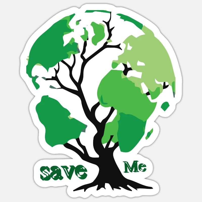 save the planet - Sticker size S (10 x 10 cm) - white matte