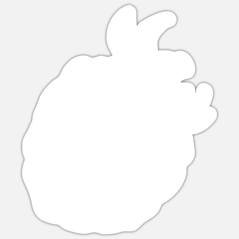 Himbeere - Sticker Größe S (10 x 10 cm) - Mattweiß