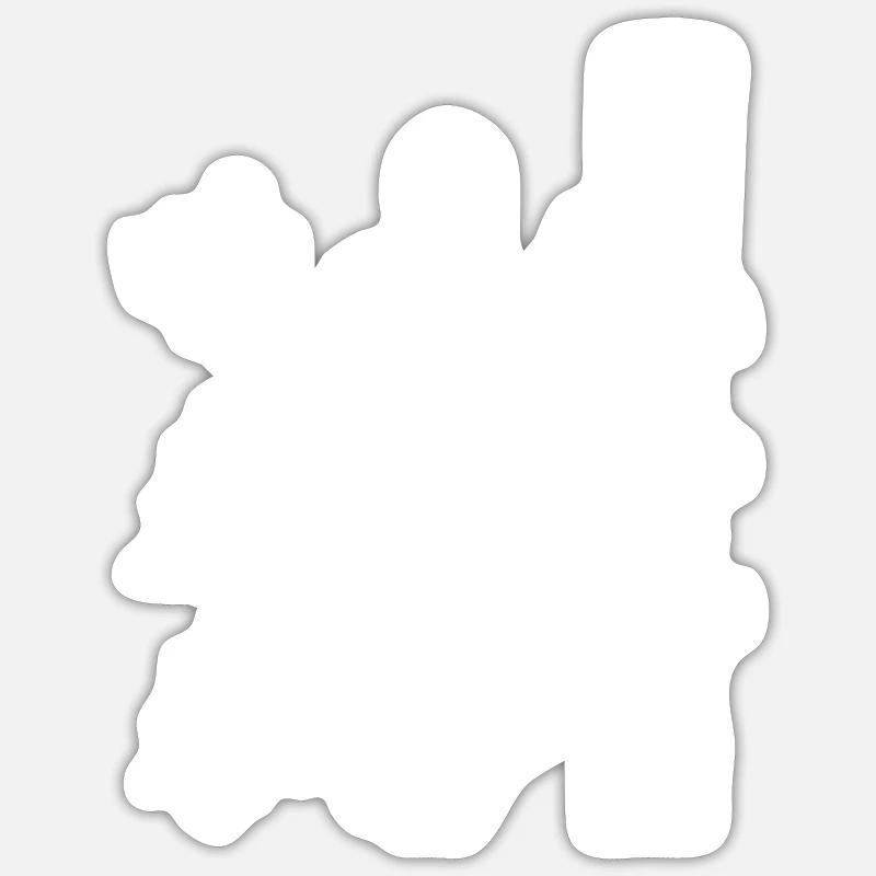 Shadow White Mook Jong - Sticker size S (10 x 10 cm) - white matte