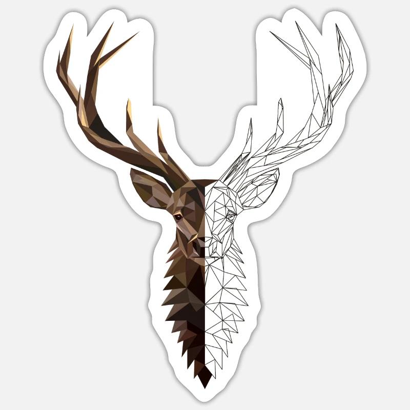 cervo Sticker formato S (10 x 10 cm)
