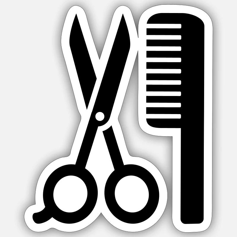 Coiffeur Sticker taille S (10 x 10 cm)