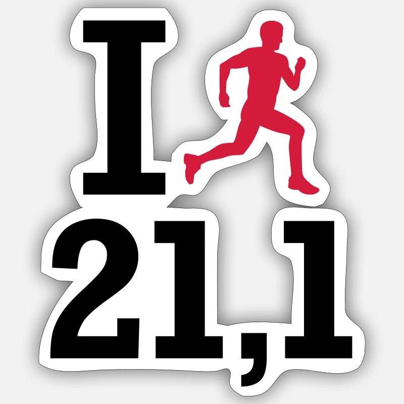Marathon - Sticker Größe S (10 x 10 cm) - Mattweiß