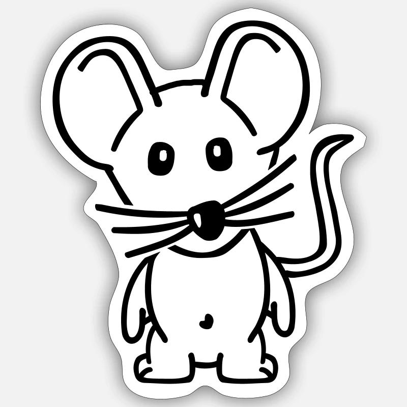 Mouse Sticker size S (10 x 10 cm)