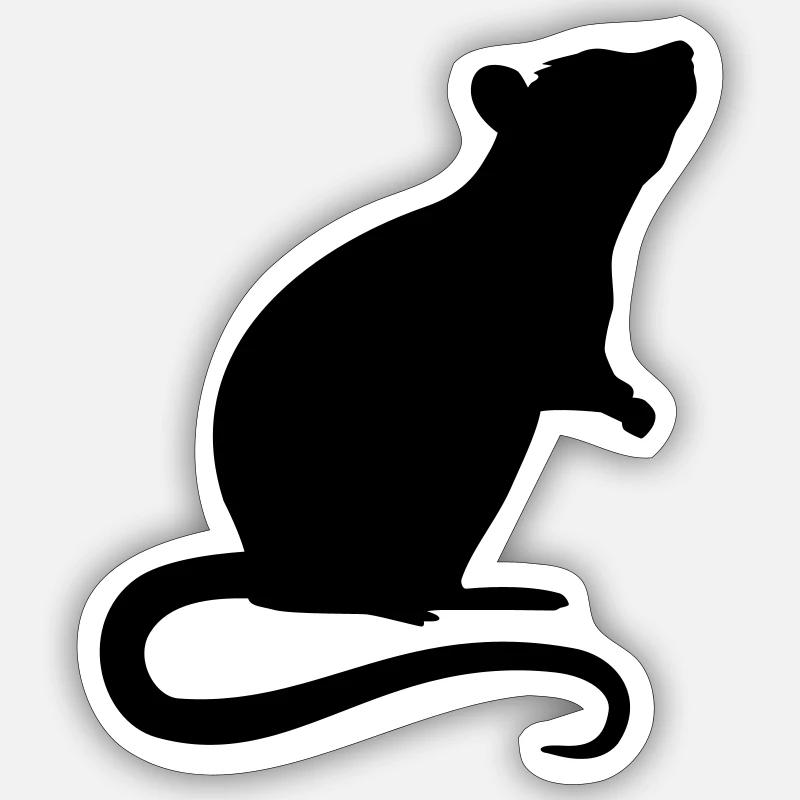 Rat - Sticker size S (10 x 10 cm) - white matte