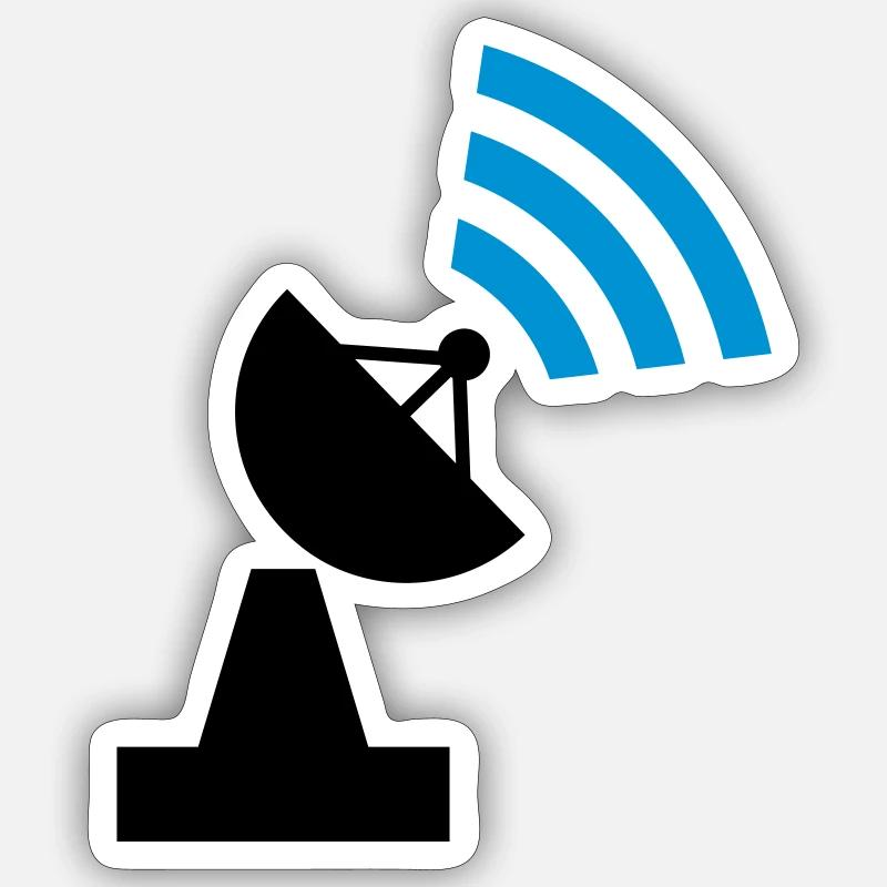 Wlan - Sticker taille S (10 x 10 cm) - blanc mat
