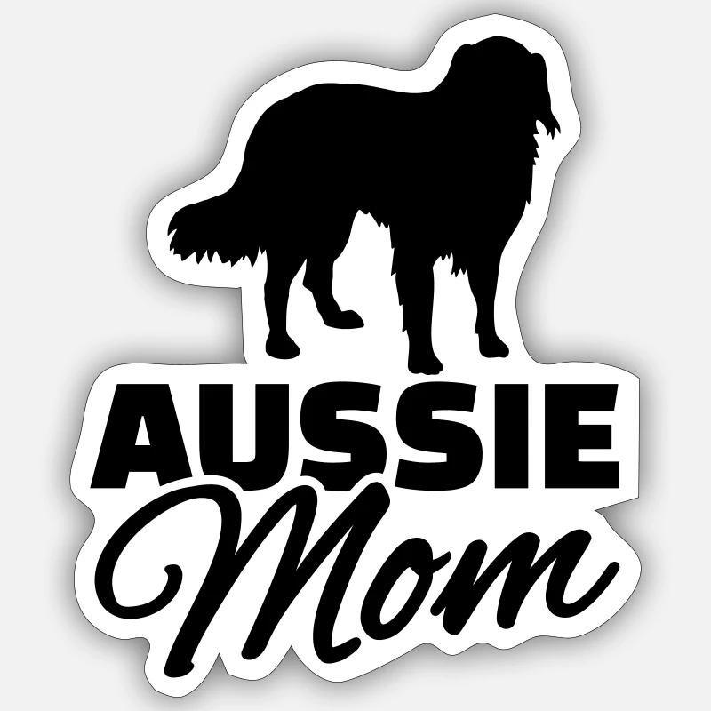 Aussie - Sticker Größe S (10 x 10 cm) - Mattweiß