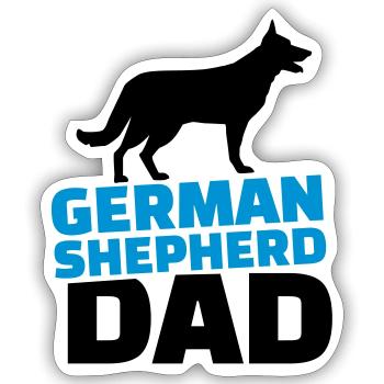 Schäferhund - Sticker Größe S (10 x 10 cm) - Mattweiß - Vorne