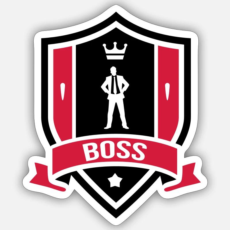 Boss - Sticker size S (10 x 10 cm) - white matte