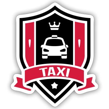 Taxi - Sticker size S (10 x 10 cm) - white matte - Front