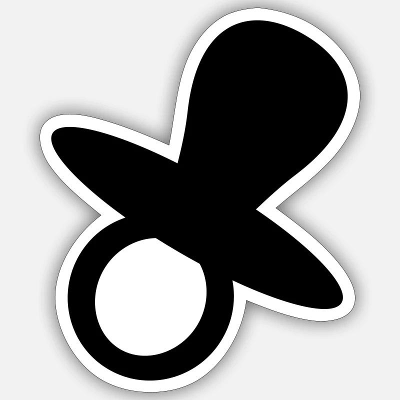 Nuckel - Sticker Größe S (10 x 10 cm) - Mattweiß