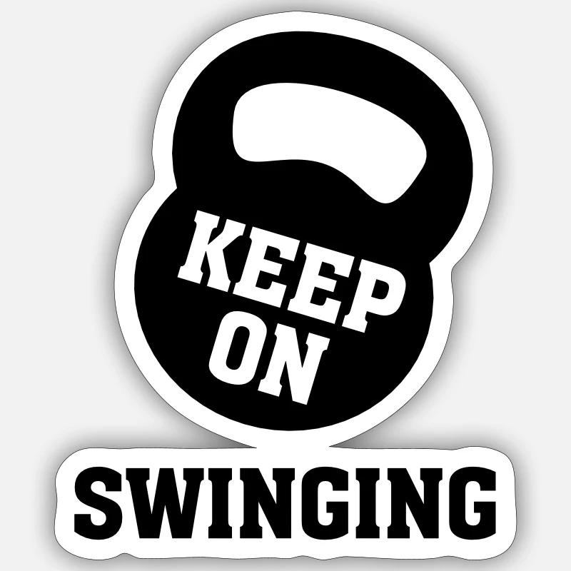 Keep On Swinging - Sticker size S (10 x 10 cm) - white matte