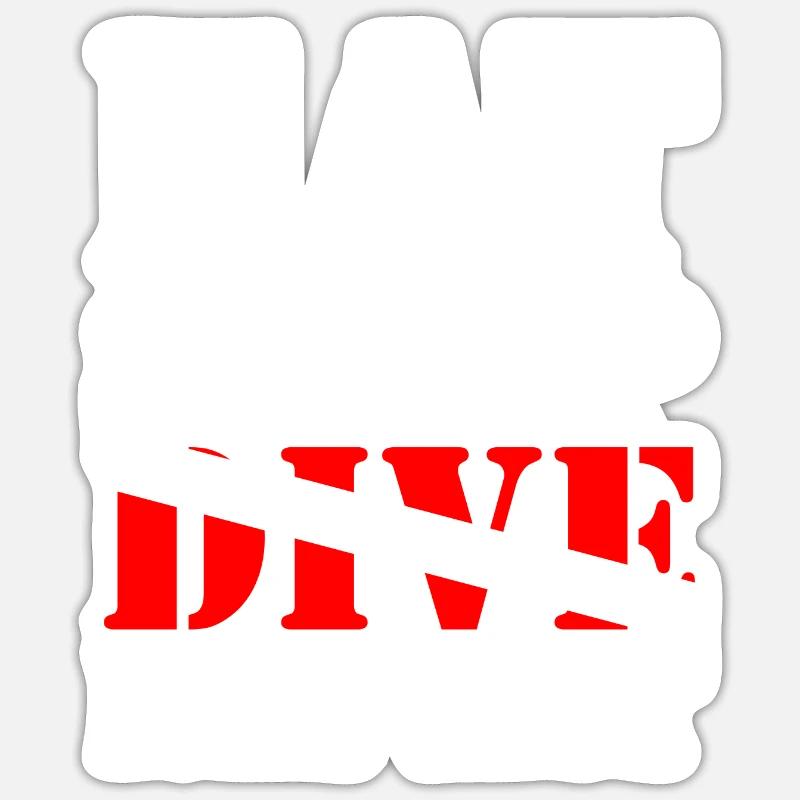 Eat Sleep Dive Repeat - Sticker Größe S (10 x 10 cm) - Mattweiß