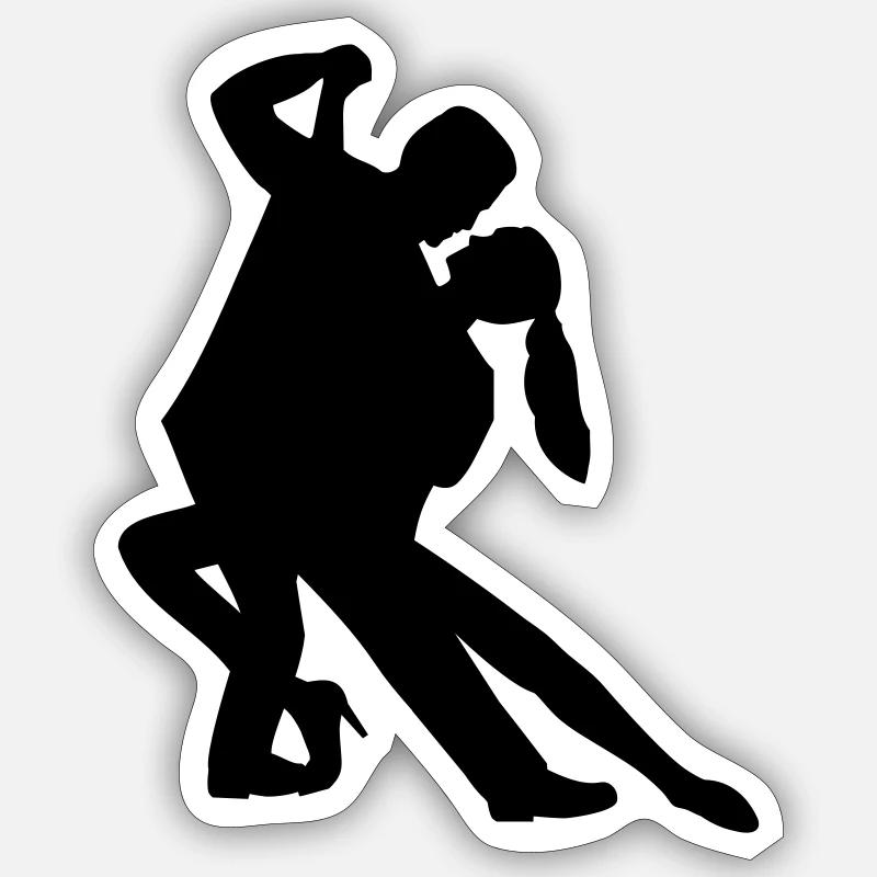 Tango - Sticker taille S (10 x 10 cm) - blanc mat