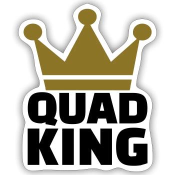 Quad - Sticker size S (10 x 10 cm) - white matte - Front