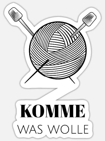STRICKEN - Sticker Größe S (10 x 10 cm) - Mattweiß