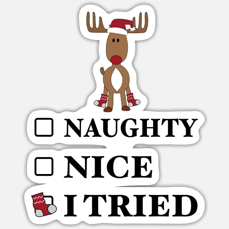 Weihnachten - Sticker Größe S (10 x 10 cm) - Mattweiß