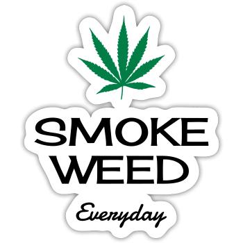 Cannabis - Reggae - Music - Weed - Marijuana - Fun - Sticker size S (10 x 10 cm) - white matte - Front