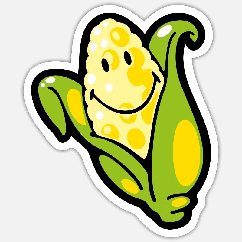 Smiley Corn Ear Sticker size S (10 x 10 cm)