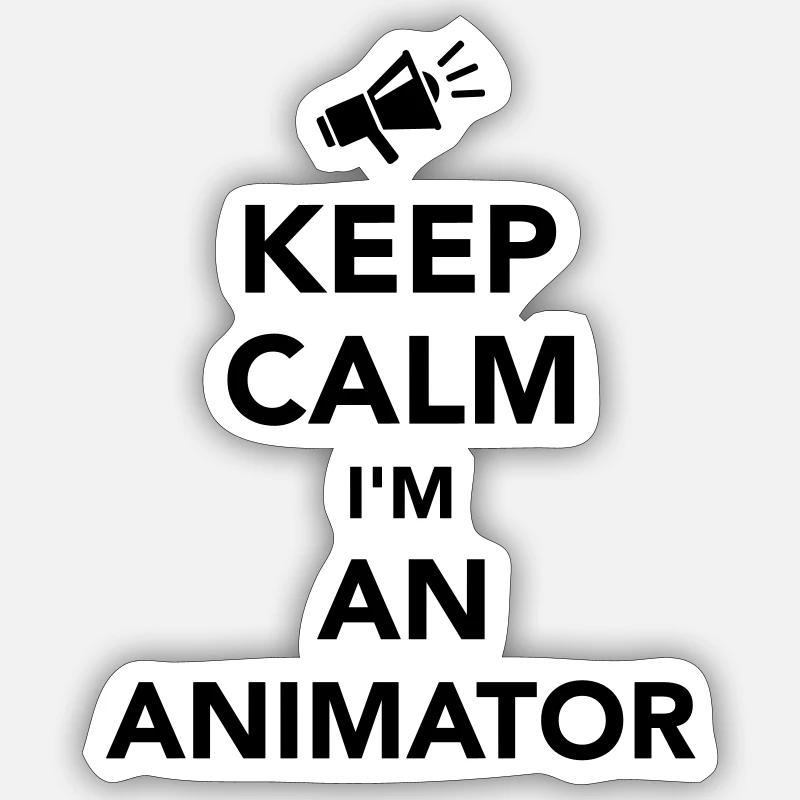 Animateur - Sticker Größe S (10 x 10 cm) - Mattweiß