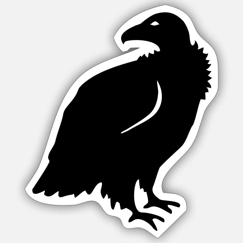 Geier - Sticker Größe S (10 x 10 cm) - Mattweiß