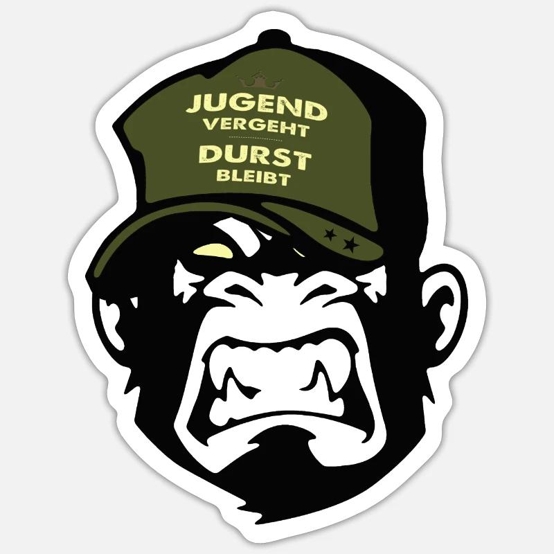 Spruch Jugend - Sticker Größe S (10 x 10 cm) - Mattweiß