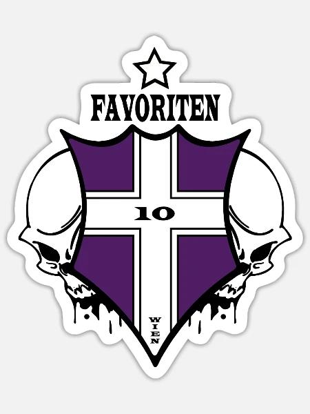 Wien Favoriten - Sticker Größe S (10 x 10 cm) - Mattweiß