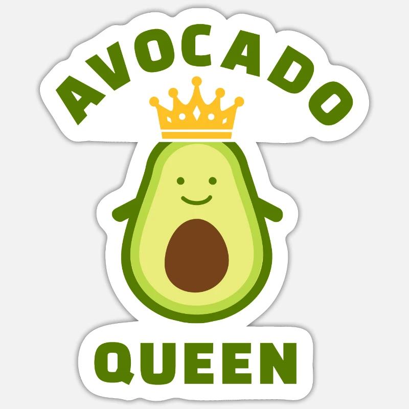avocat - Sticker taille S (10 x 10 cm) - blanc mat