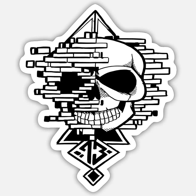 grafischer Kran Sticker Größe S (10 x 10 cm)