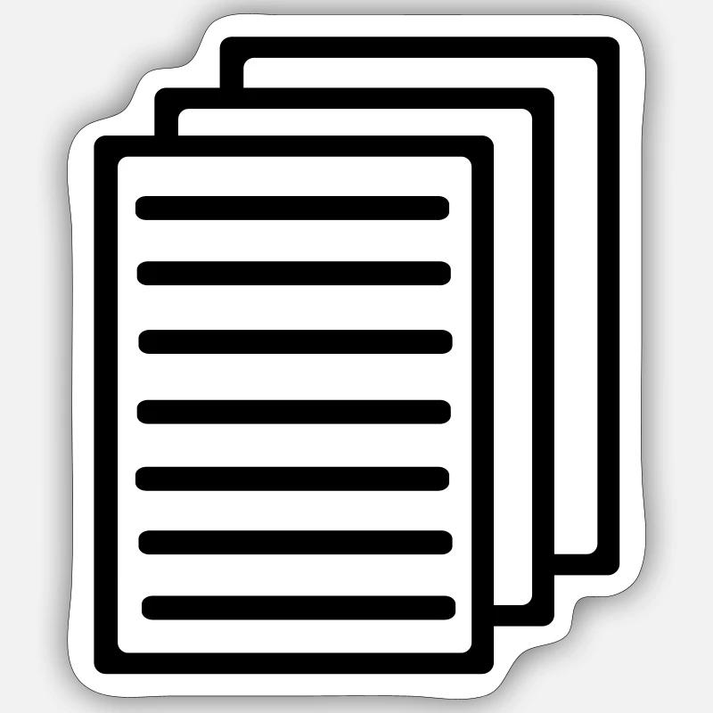 papier - Sticker taille S (10 x 10 cm) - blanc mat