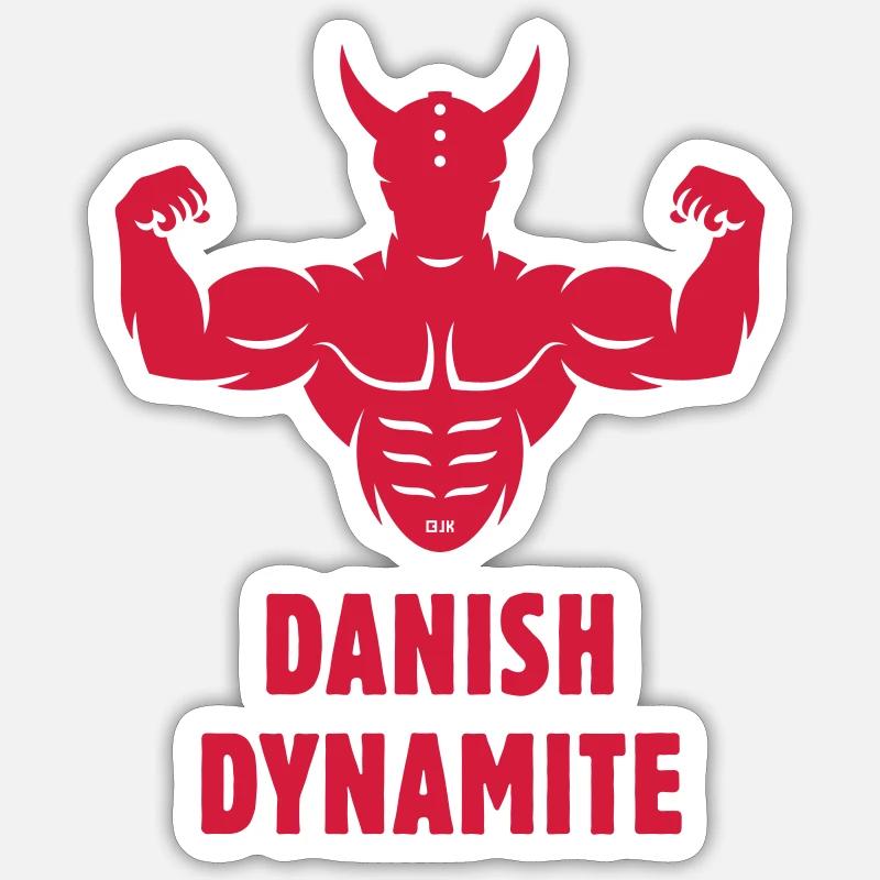 Danish Dynamite (Dänemark / Wikinger) - Sticker Größe S (10 x 10 cm) - Mattweiß