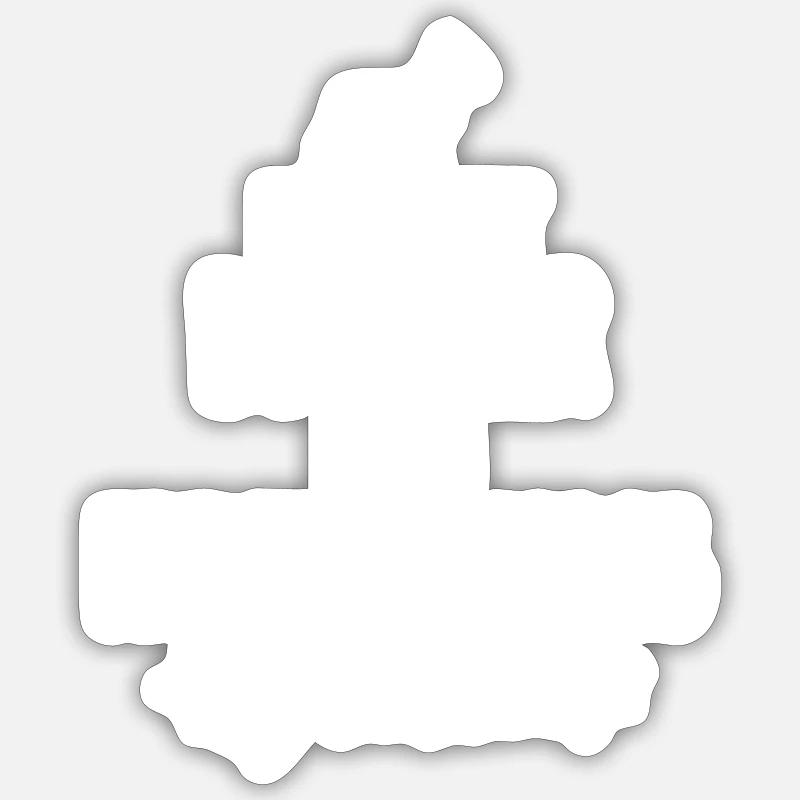 Français Bouledogue - Sticker taille S (10 x 10 cm) - blanc mat