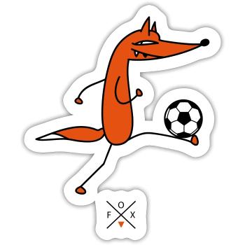 Footballeur intelligent - Sticker taille S (10 x 10 cm) - blanc mat - Devant