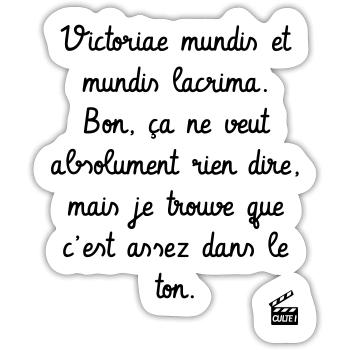 Kaameløtt - Réplique Culte - Citation Drôle - Sticker taille S (10 x 10 cm) - blanc mat - Devant