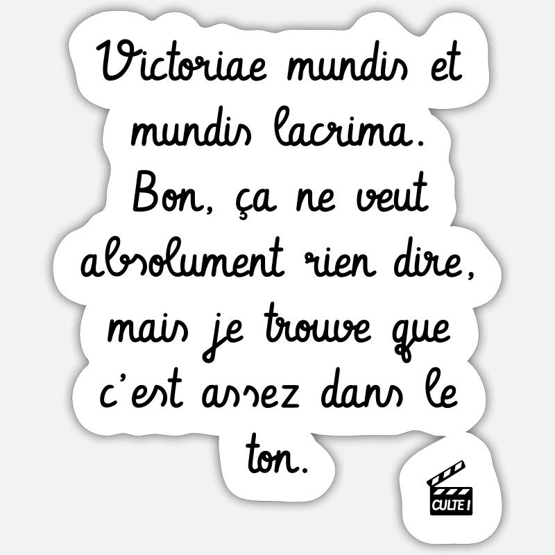 Kaameløtt - Réplique Culte - Citation Drôle - Sticker taille S (10 x 10 cm) - blanc mat