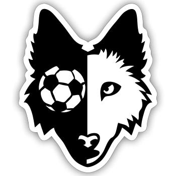 football logo dog guardian port ball club - Sticker size S (10 x 10 cm) - white matte - Front