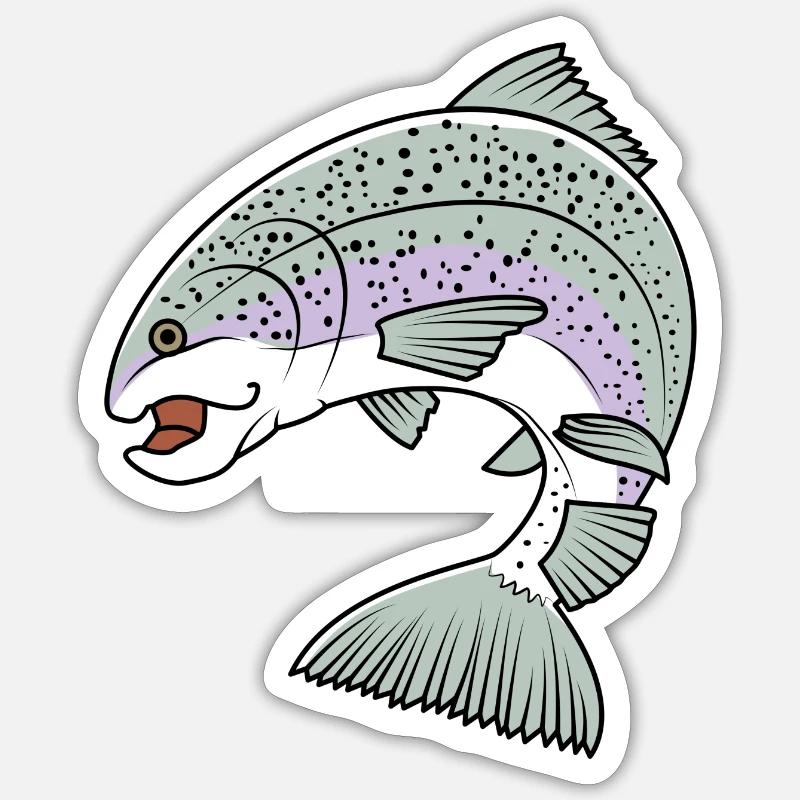 Rainbow trout Sticker size S (10 x 10 cm)